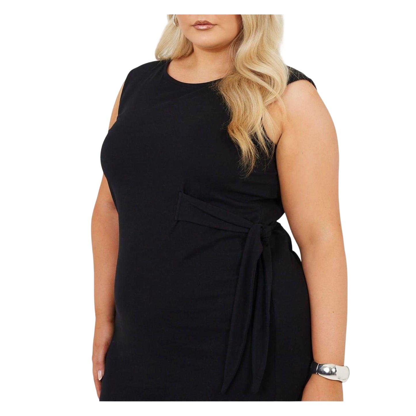 Black - Side - Brave Soul Womens-Ladies Sleeveless Midi Dress