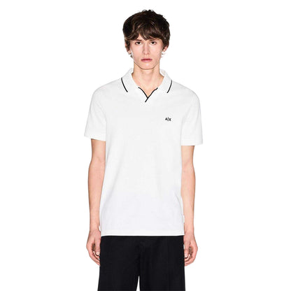 Off White - Side - Armani Exchange Mens Logo Polo Shirt