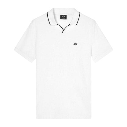 Off White - Front - Armani Exchange Mens Logo Polo Shirt