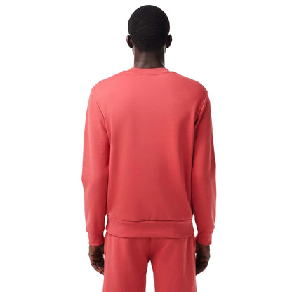 Red - Back - Lacoste Unisex Adult Fleece Crew Neck Sweatshirt