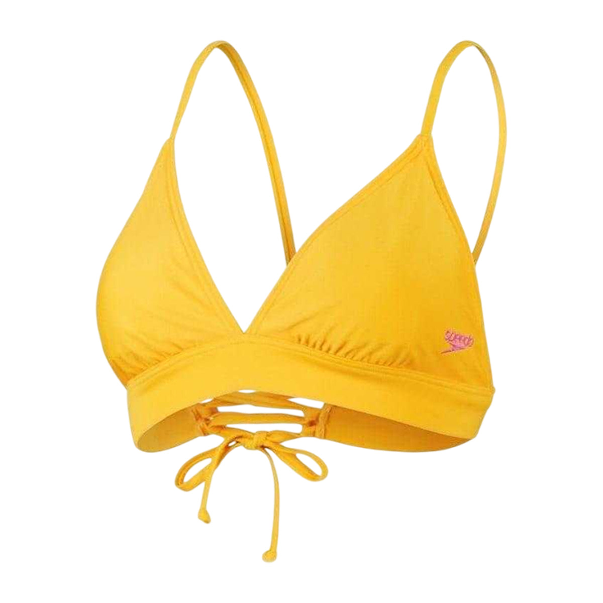 Yellow - Back - Speedo Womens-Ladies Triangle Two-Piece Swimsuit
