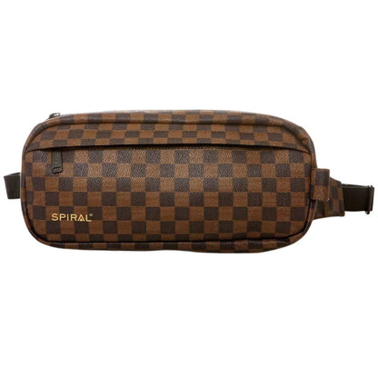 Golden - Front - Spiral Checkerboard Bum Bag