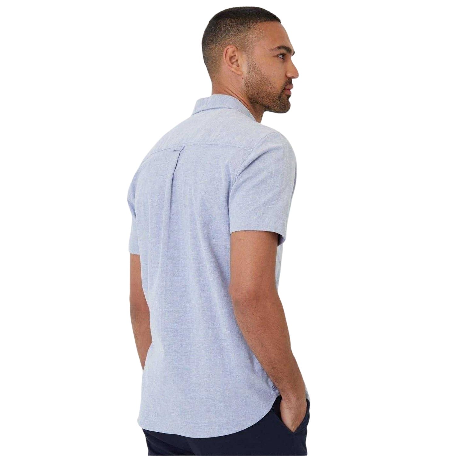 Denim - Back - Saltwell Mens Oxford Chest Pocket Shirt