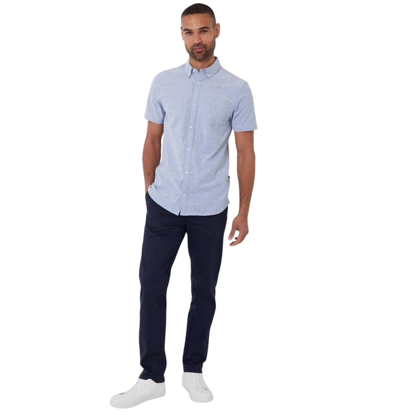 Denim - Side - Saltwell Mens Oxford Chest Pocket Shirt