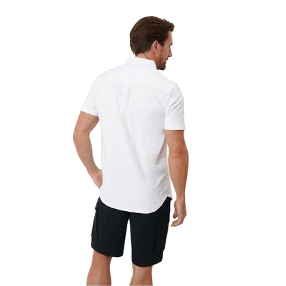 White - Back - Saltwell Mens Oxford Chest Pocket Shirt