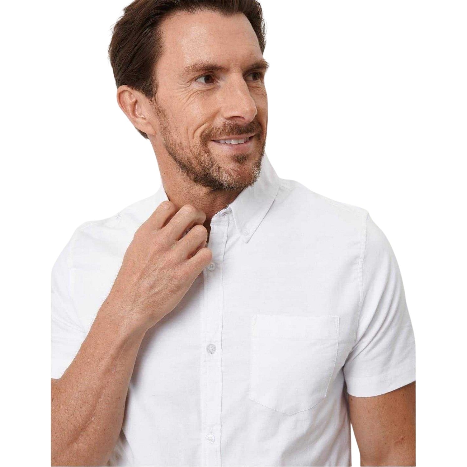 White - Lifestyle - Saltwell Mens Oxford Chest Pocket Shirt