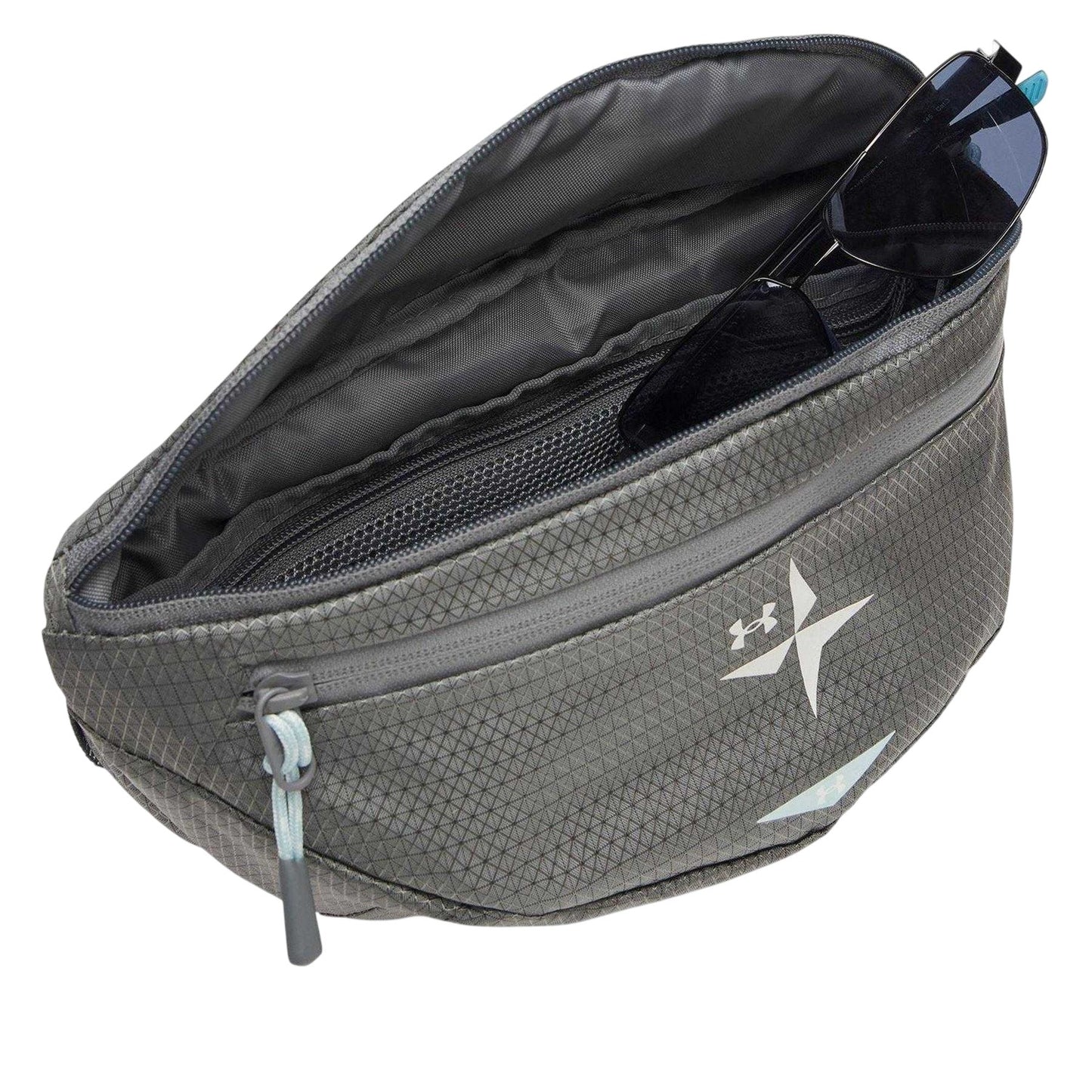Green-Blue-White - Side - Under Armour Logo Running Waist Bag