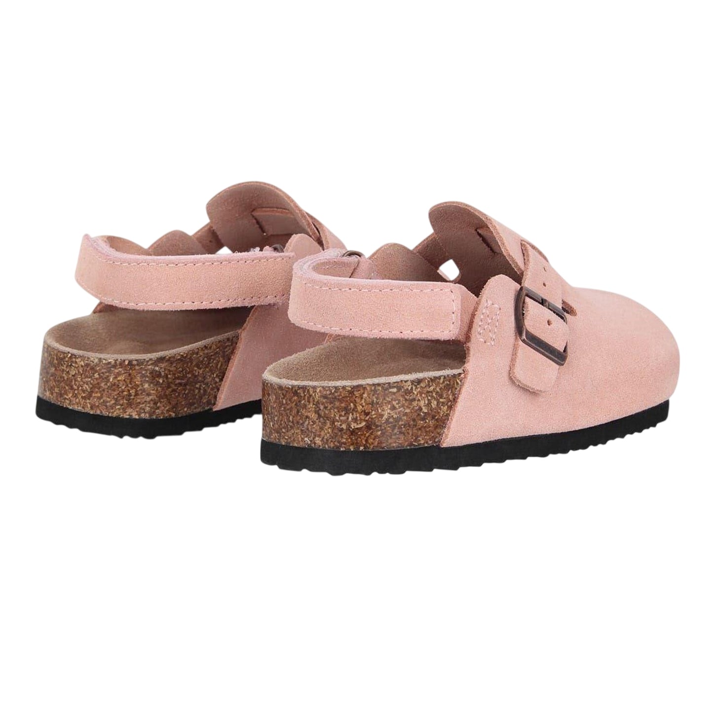 Blush Pink - Back - Jack Wills Childrens-Kids Leather Mule Sandals
