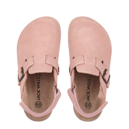 Blush Pink - Lifestyle - Jack Wills Childrens-Kids Leather Mule Sandals