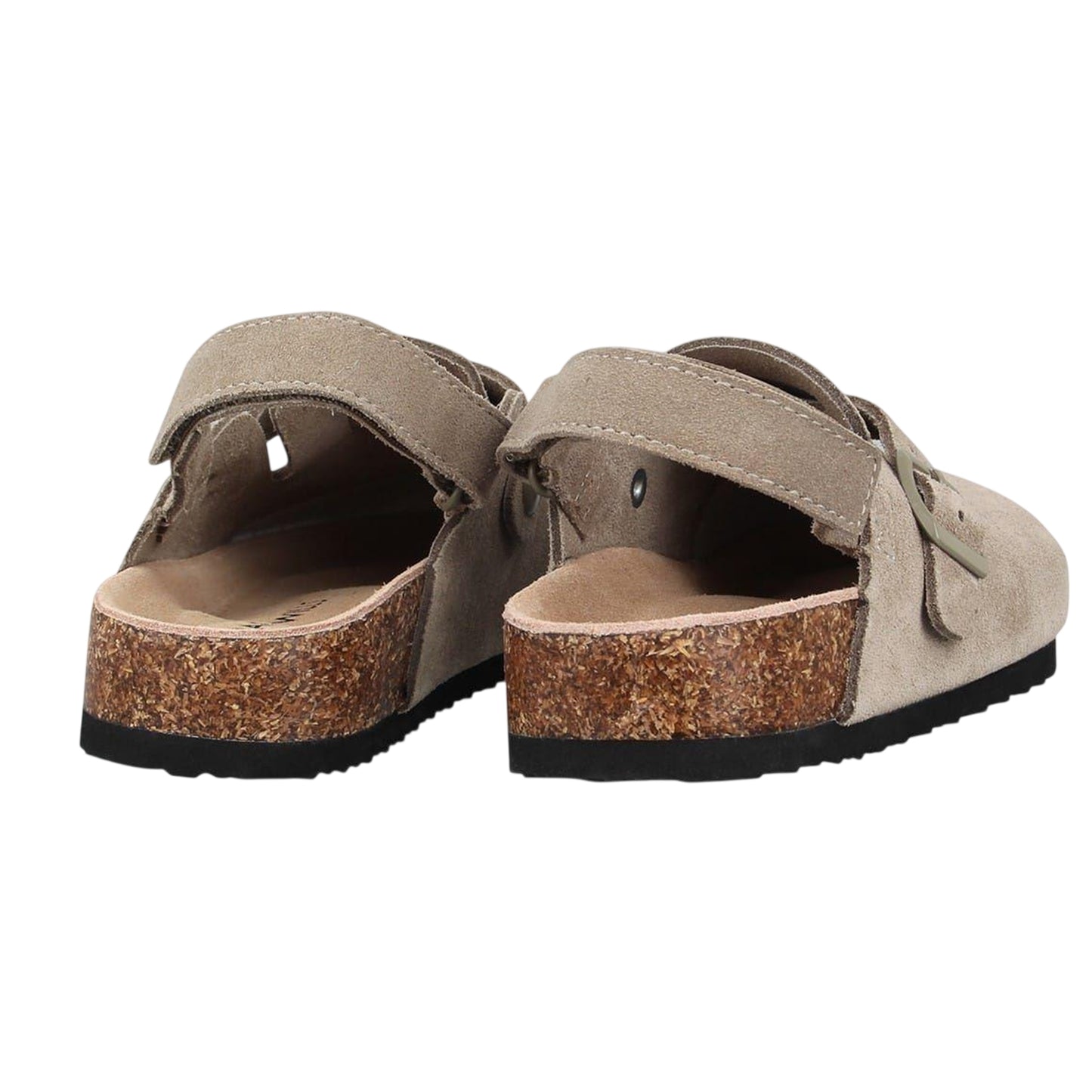 Taupe - Back - Jack Wills Childrens-Kids Leather Mule Sandals