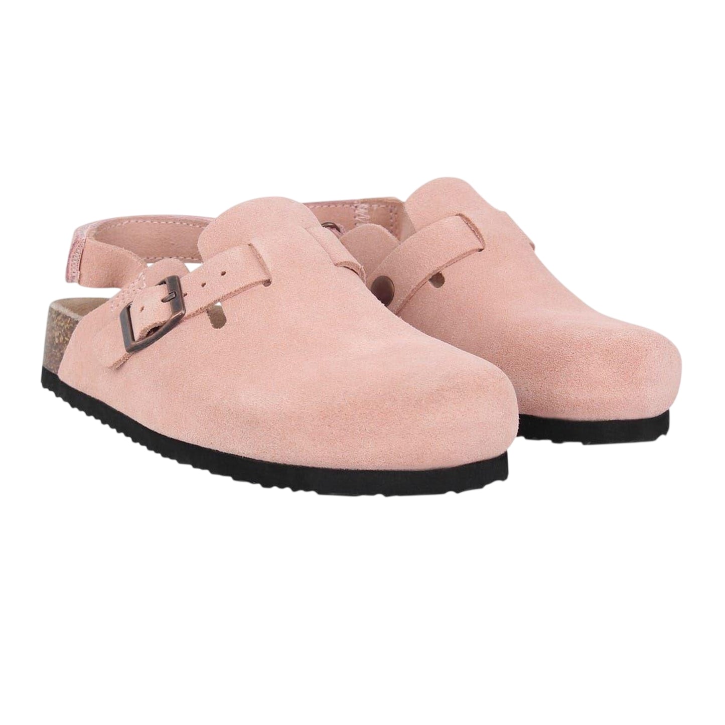 Blush Pink - Front - Jack Wills Childrens-Kids Leather Mule Sandals