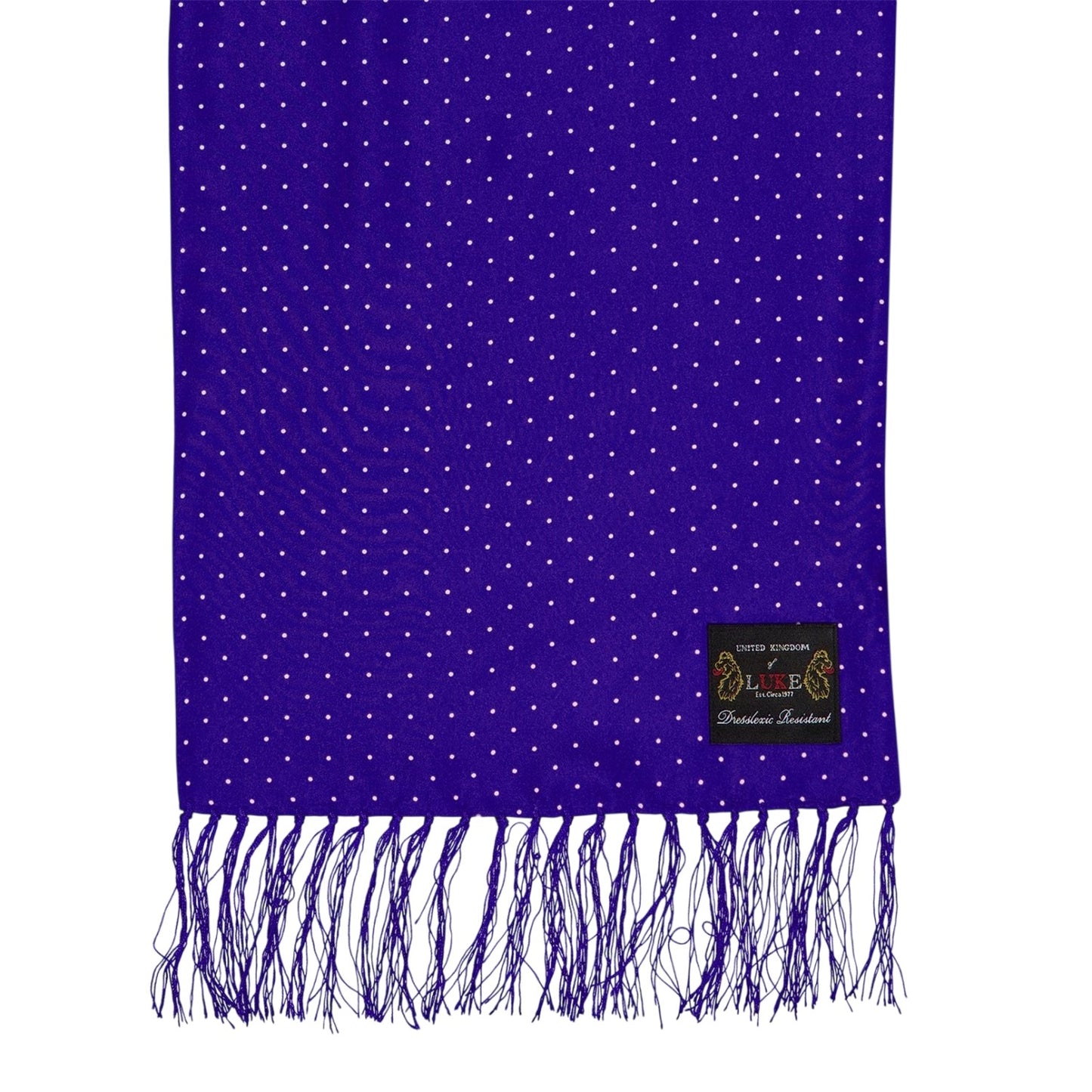 Royal Blue - Back - Luke Unisex Adult Dotted Midweight Scarf