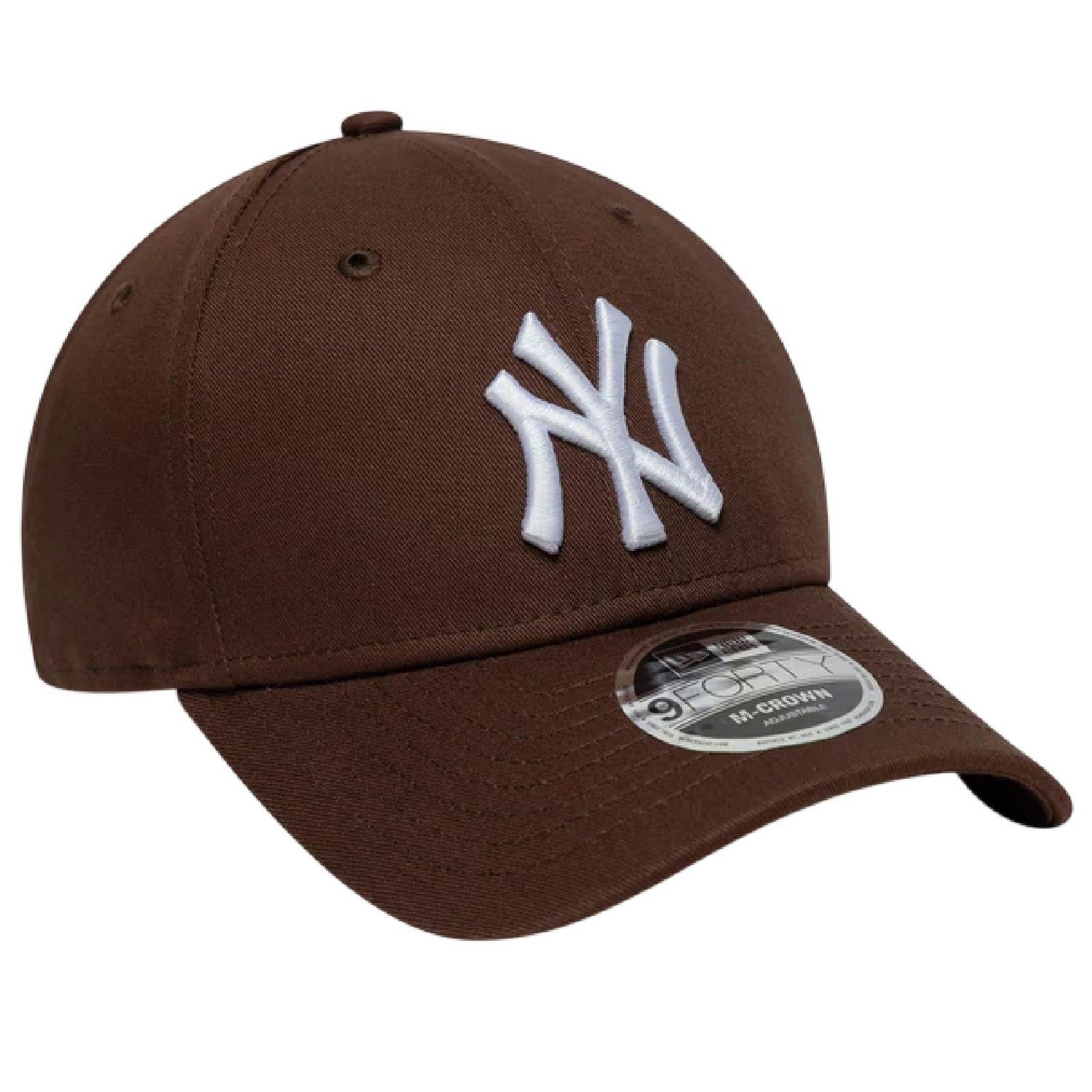 Brown-White - Front - New Era Embroidered Logo Adjustable Baseball Cap