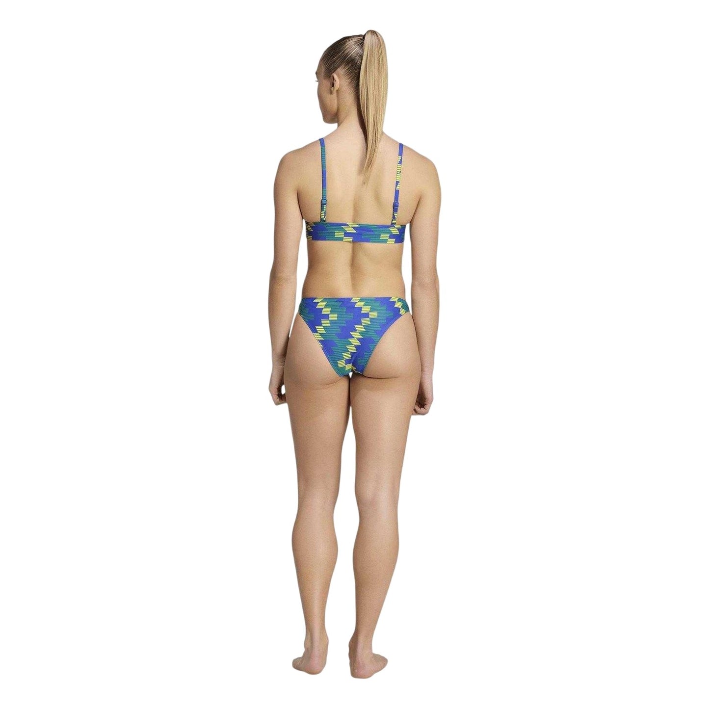 Lucid Blue - Back - Adidas Womens-Ladies Iconisea Two-Piece Swimsuit