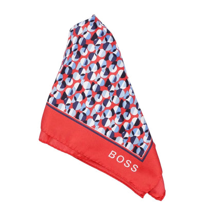 Red - Side - Boss Mens Logo Pocket Square