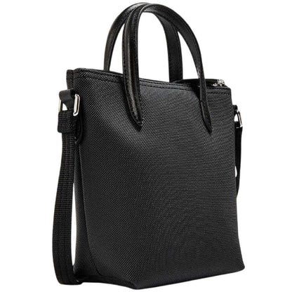 Black - Back - Lacoste Logo Canvas Crossbody Bag