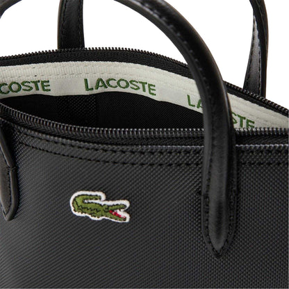 Black - Side - Lacoste Logo Canvas Crossbody Bag
