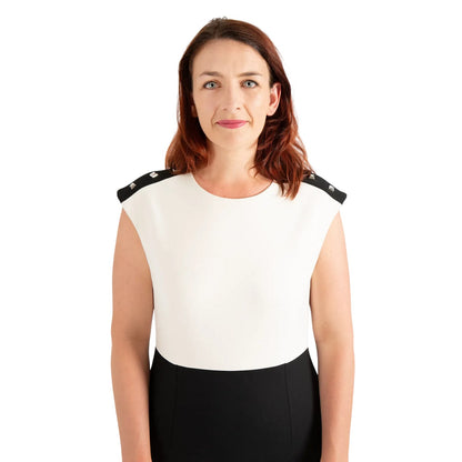 Black - Side - Boss Womens-Ladies Devoka Studded Midi Dress