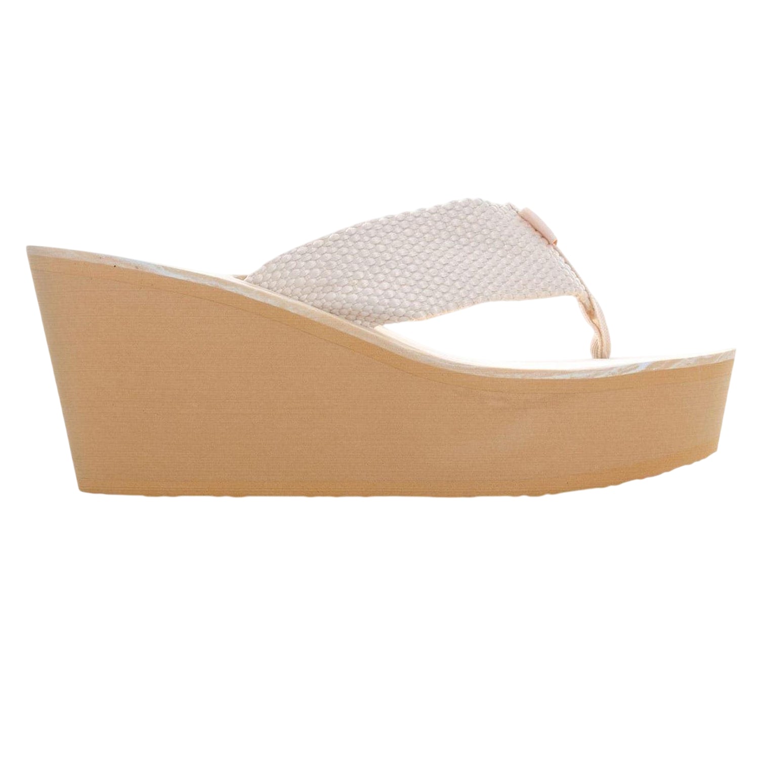 Cream - Side - Rocket Dog Womens-Ladies Diver Wedge Sandals