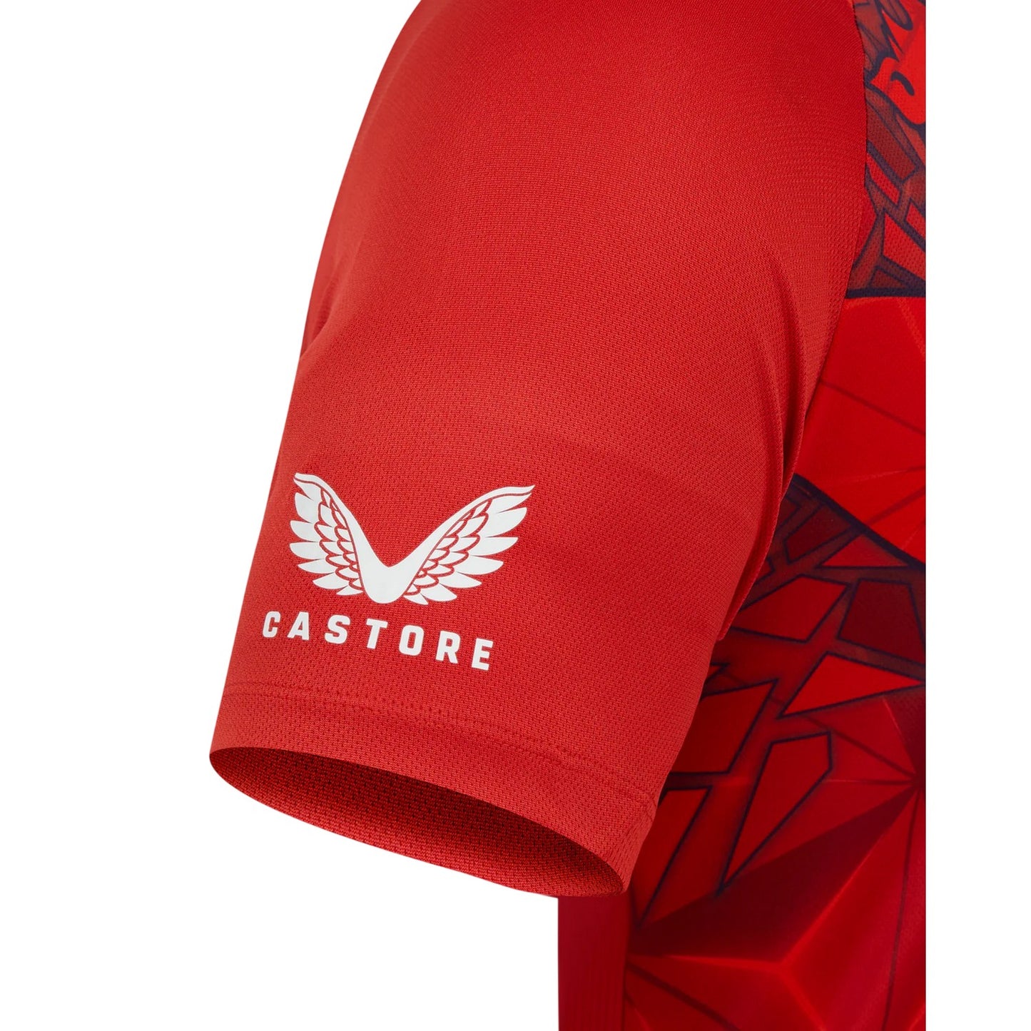 Red - Side - Castore Mens Ecb T20 England Cricket Replica Cricket Shirt