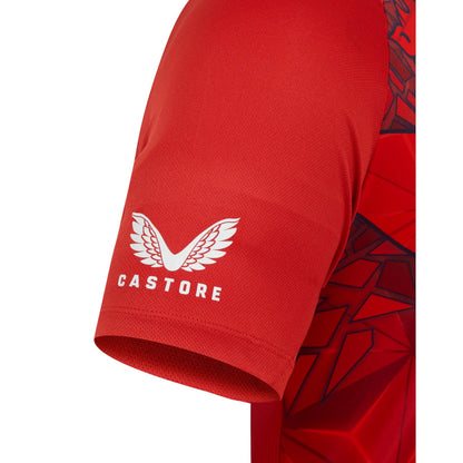 Red - Side - Castore Mens Ecb T20 England Cricket Replica Cricket Shirt