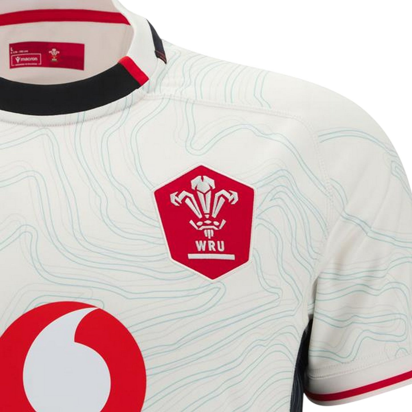 Black - Side - Macron Womens-Ladies 25-26 Wales RU Rugby Shirt