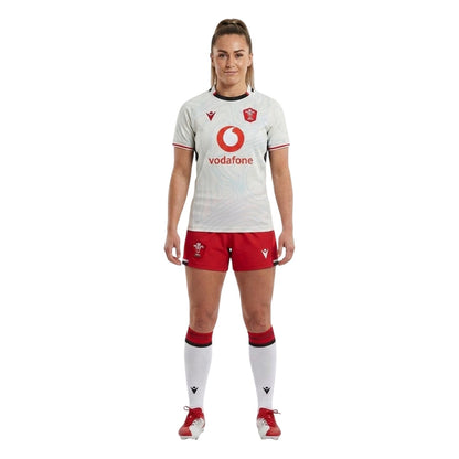 Black - Lifestyle - Macron Womens-Ladies 25-26 Wales RU Rugby Shirt