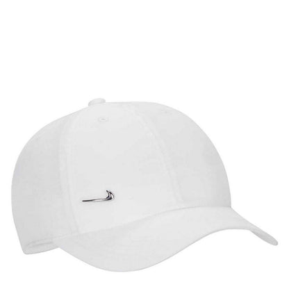 White - Side - Nike Childrens-Kids Swoosh Cap