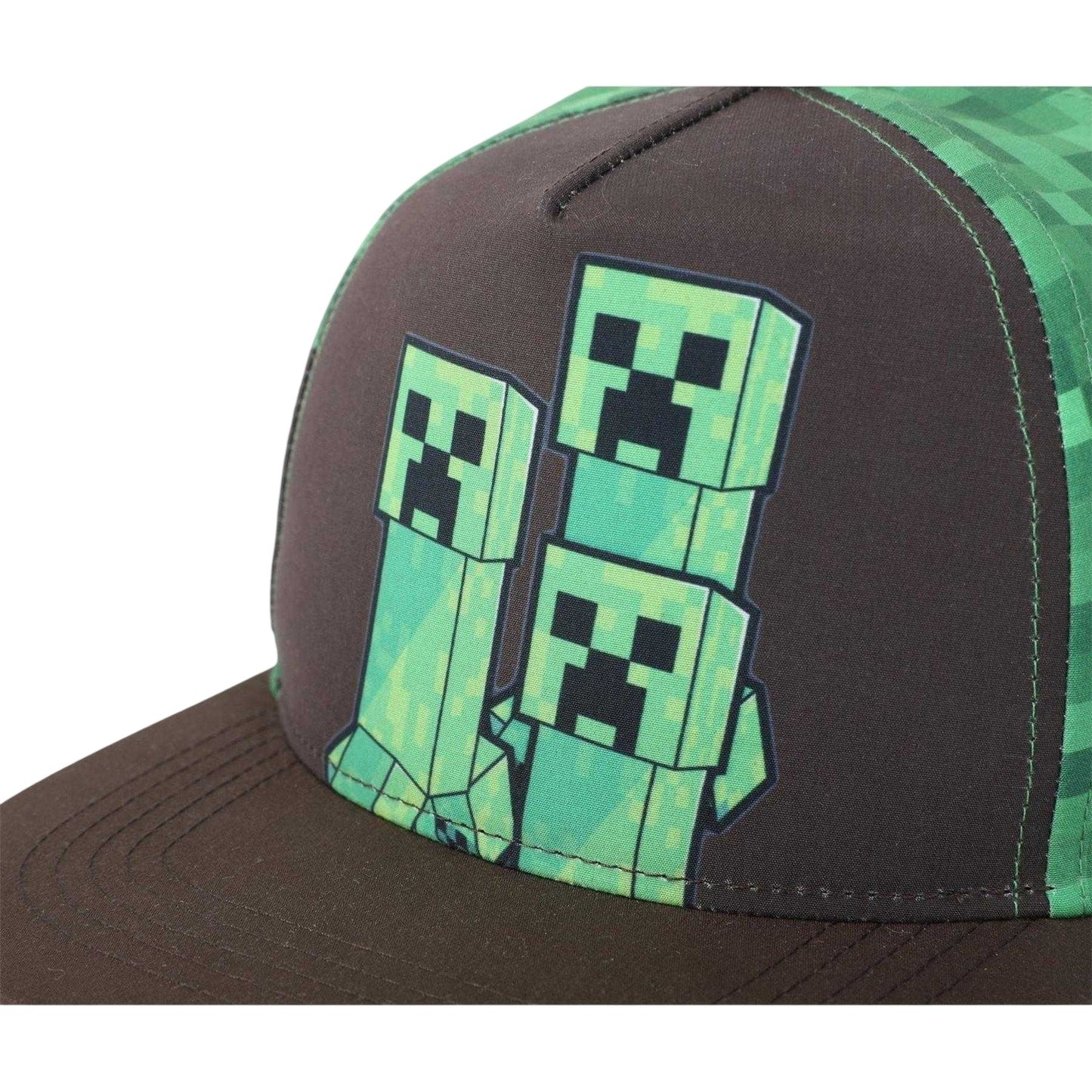 Green - Side - Minecraft Childrens-Kids Baseball Cap