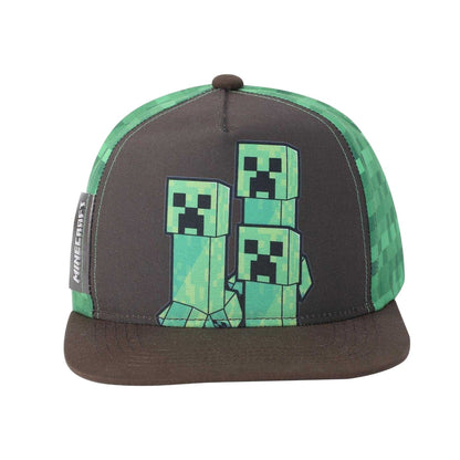 Green - Front - Minecraft Childrens-Kids Baseball Cap