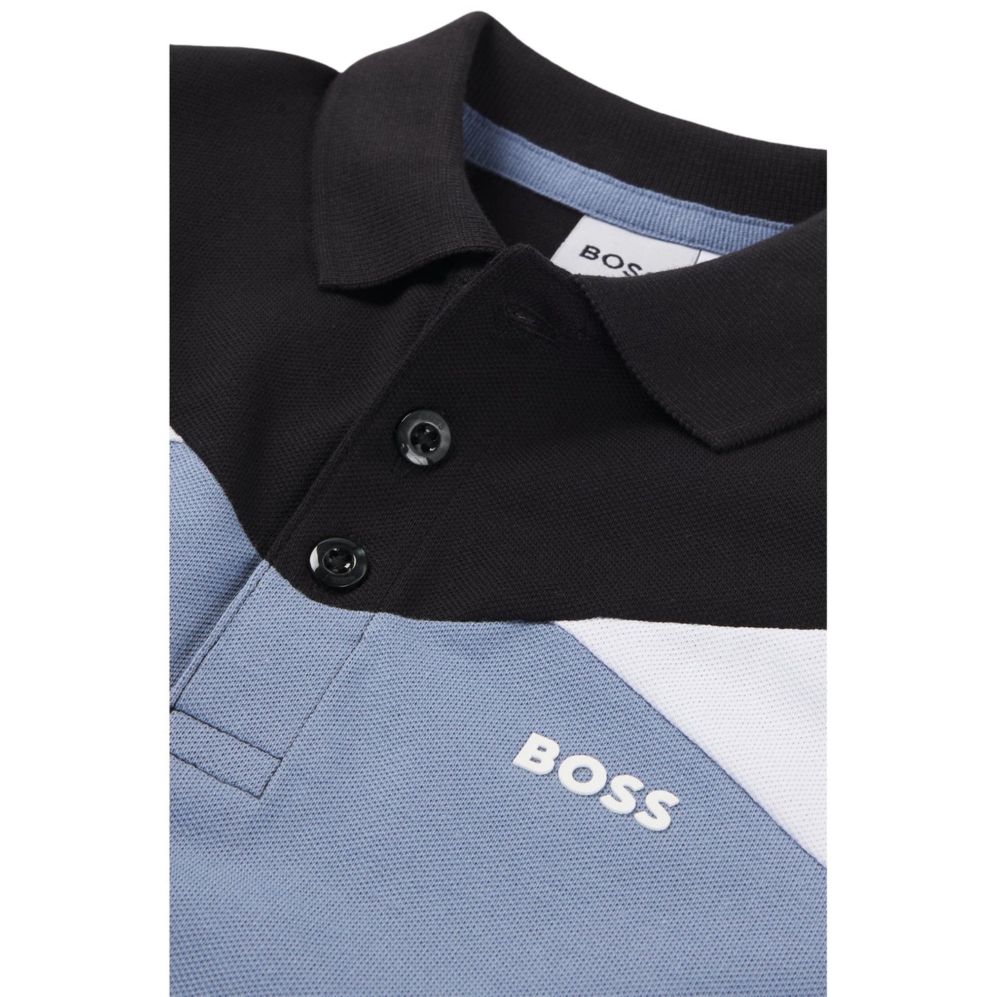 Medium Grey - Side - Boss Boys Short-Sleeved Polo Shirt