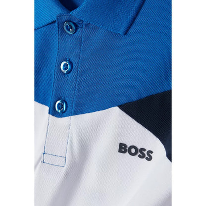 White - Side - Boss Boys Short-Sleeved Polo Shirt