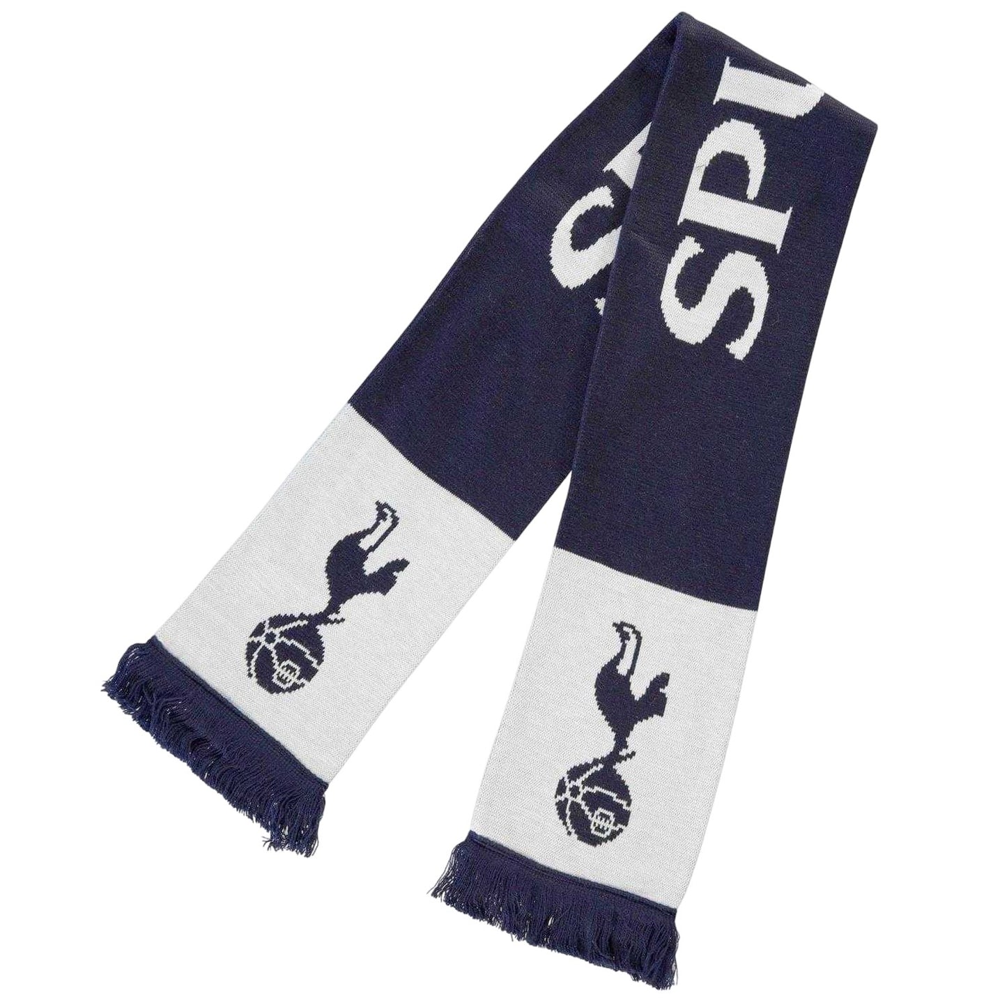 White-Navy Blue - Back - Tottenham Hotspur FC Team Crest Acrylic Scarf