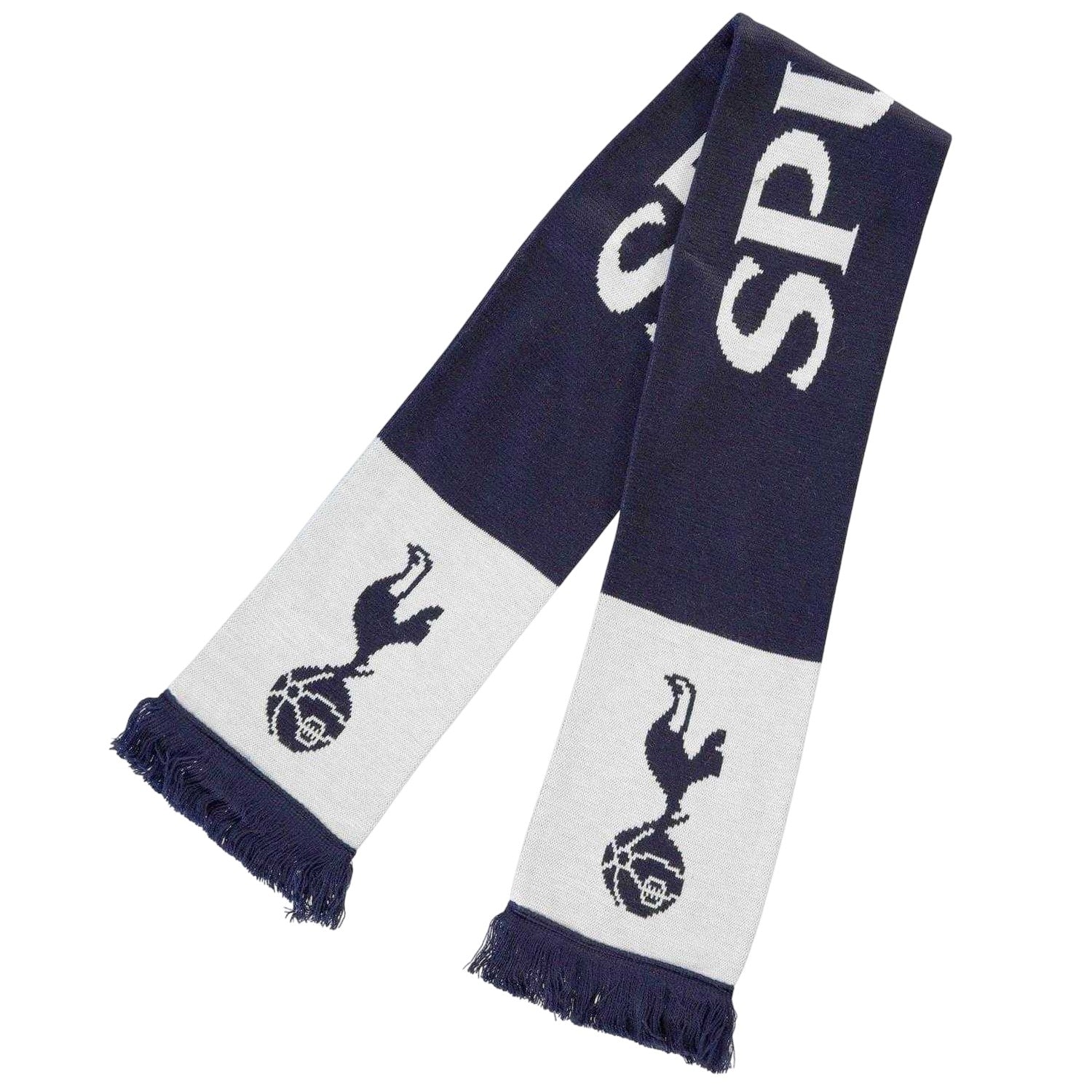 White-Navy Blue - Back - Tottenham Hotspur FC Team Crest Acrylic Scarf
