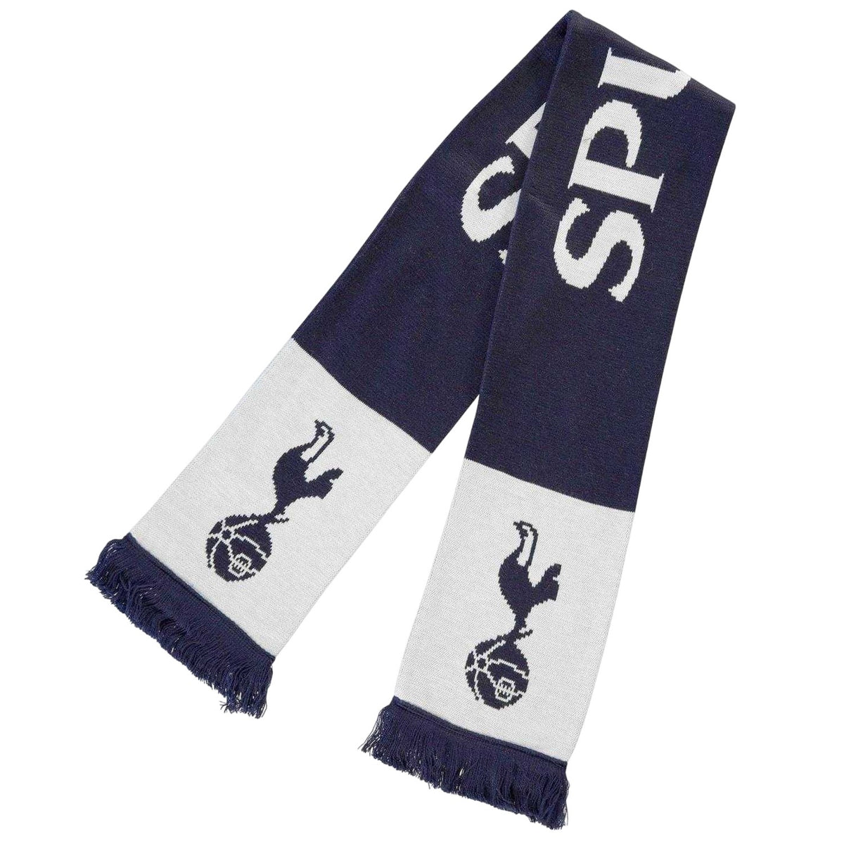 White-Navy Blue - Back - Tottenham Hotspur FC Team Crest Acrylic Scarf