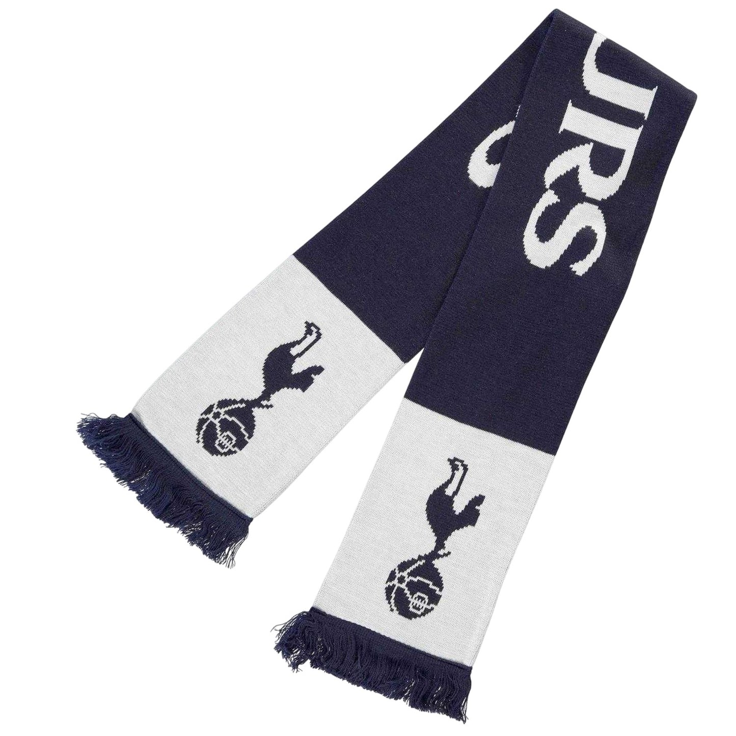 White-Navy Blue - Front - Tottenham Hotspur FC Team Crest Acrylic Scarf