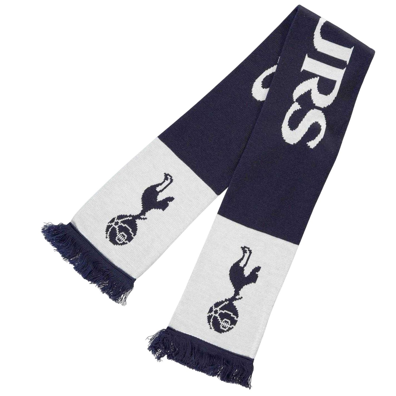 White-Navy Blue - Front - Tottenham Hotspur FC Team Crest Acrylic Scarf