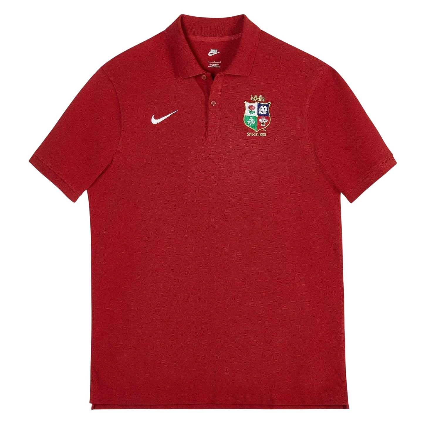 Pepper Red-White - Front - British & Irish Lions Mens Club Nike Polo Shirt