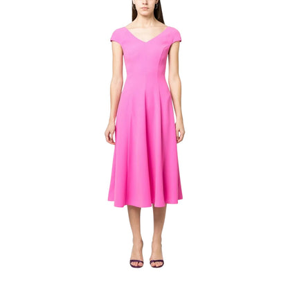 Pink - Lifestyle - Emporio Armani EA7 Womens-Ladies Cut-Out Back Midi Dress