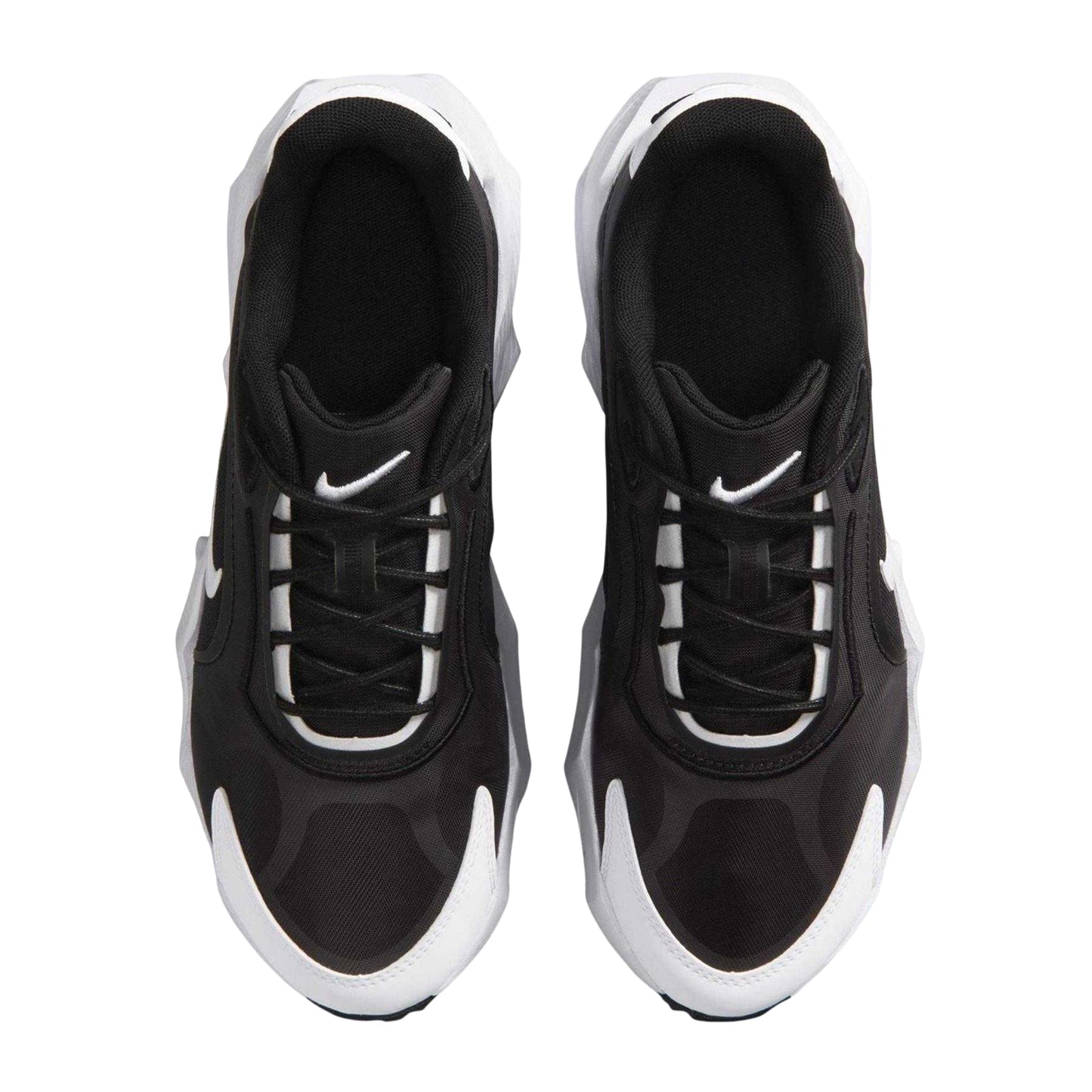 Black-White - Side - Nike Womens-Ladies Aura Edge Mesh Trainers