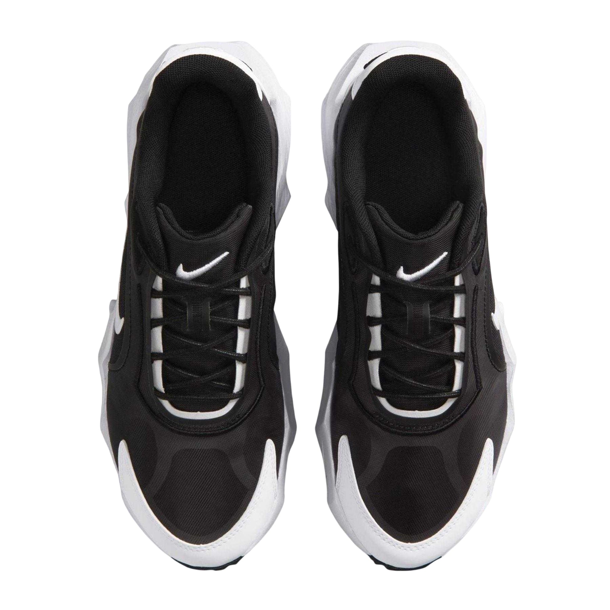 Black-White - Side - Nike Womens-Ladies Aura Edge Mesh Trainers