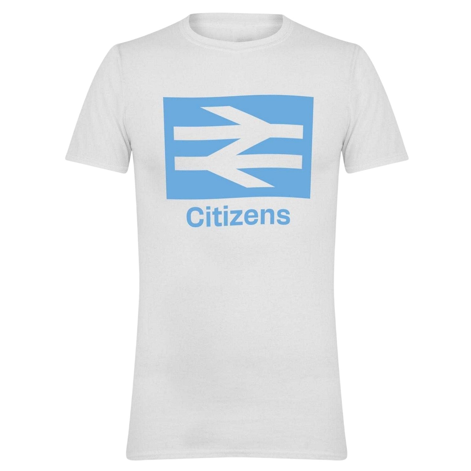 White - Front - AWD Mens Citizens Icons T-Shirt