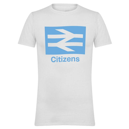 White - Front - AWD Mens Citizens Icons T-Shirt