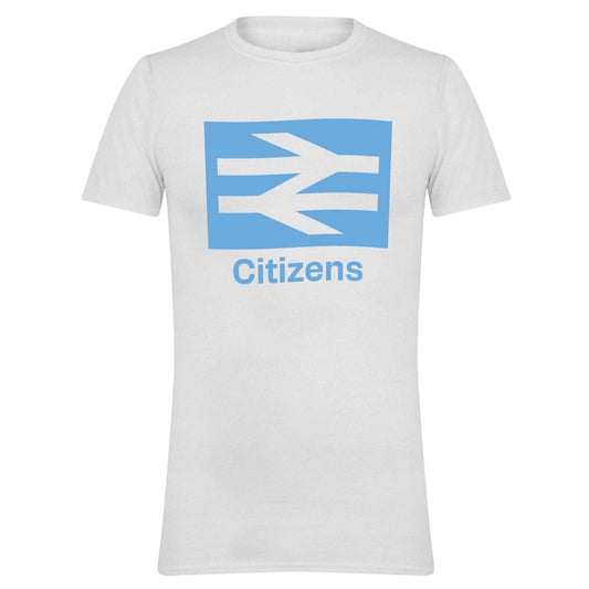 White - Front - AWD Mens Citizens Icons T-Shirt