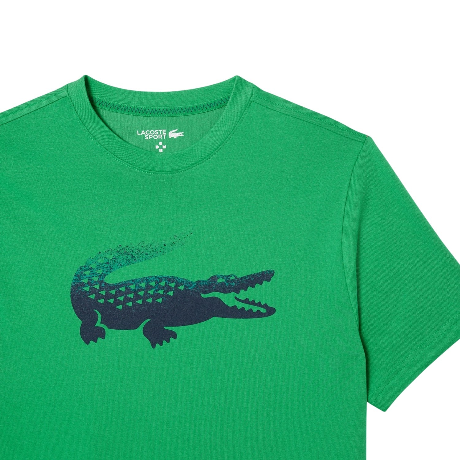 Green - Side - Lacoste Mens Daniil Medvedev Tennis T-Shirt