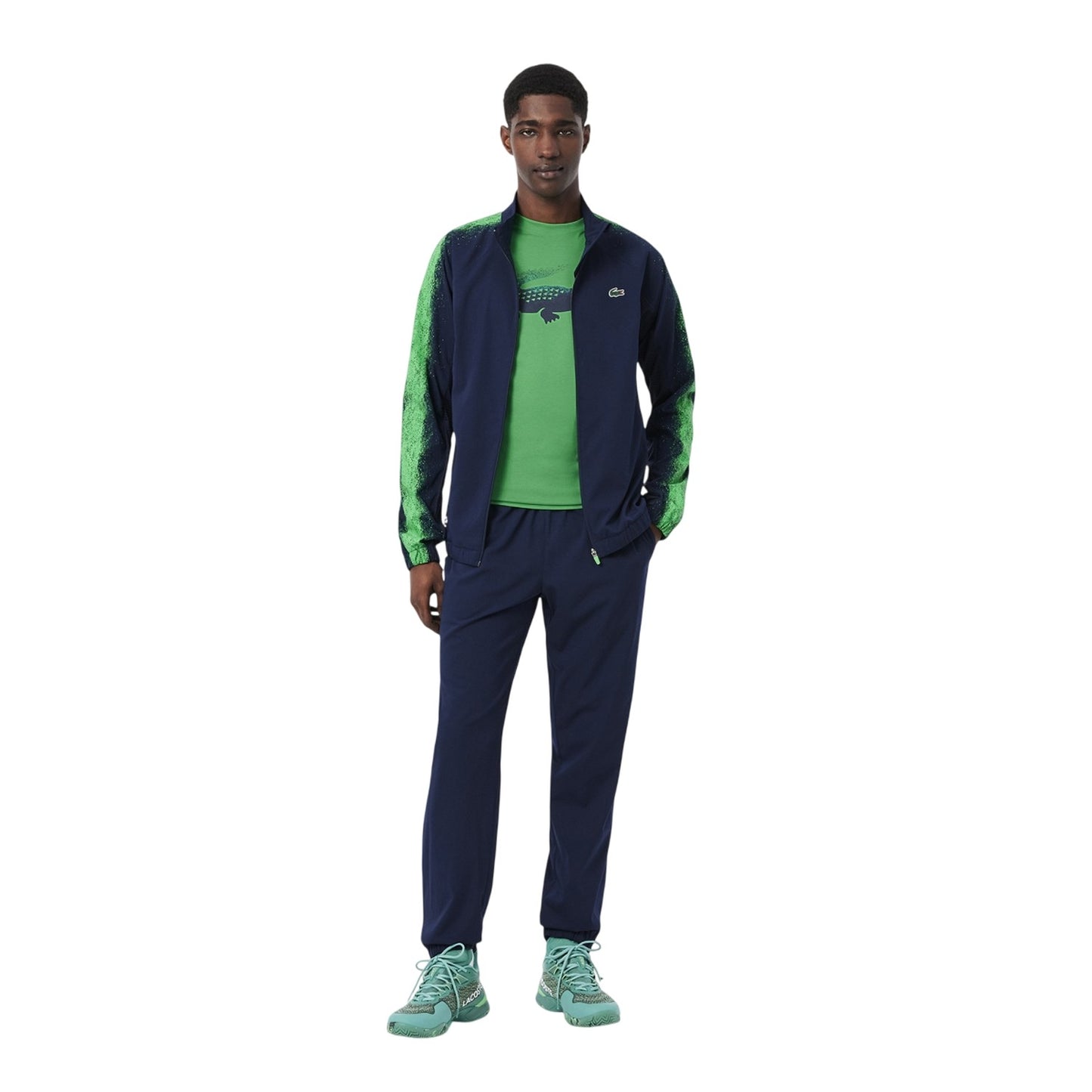 Green - Lifestyle - Lacoste Mens Daniil Medvedev Tennis T-Shirt
