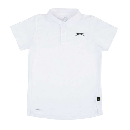 White - Front - Slazenger Boys Lightweight Polo Shirt