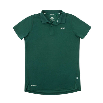 Forest Green - Front - Slazenger Boys Lightweight Polo Shirt