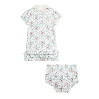 Floral Floral - Back - Ralph Lauren Baby Girls Cotton Relaxed Fit Polo Shirt Dress