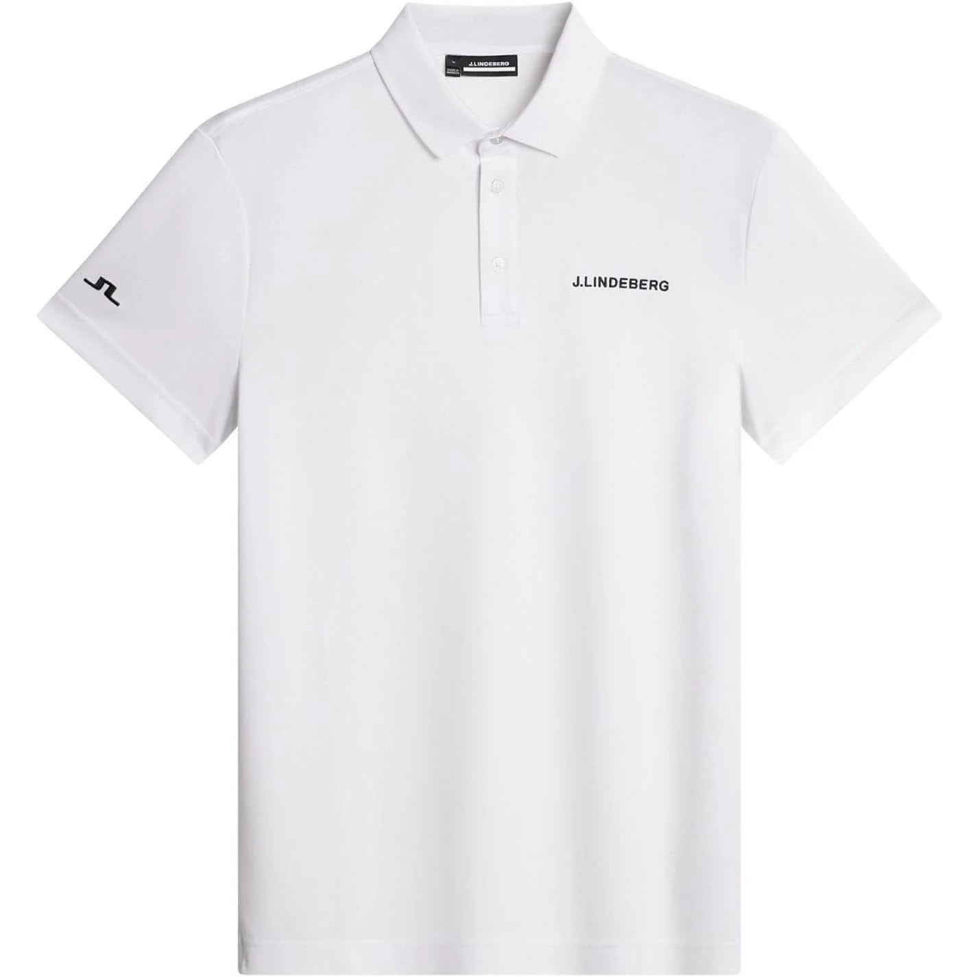 White - Front - J.Lindeberg Mens Bridge Bridge Regular Polo Shirt